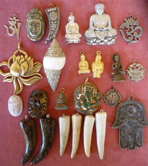 Assortment of spiritual amulets